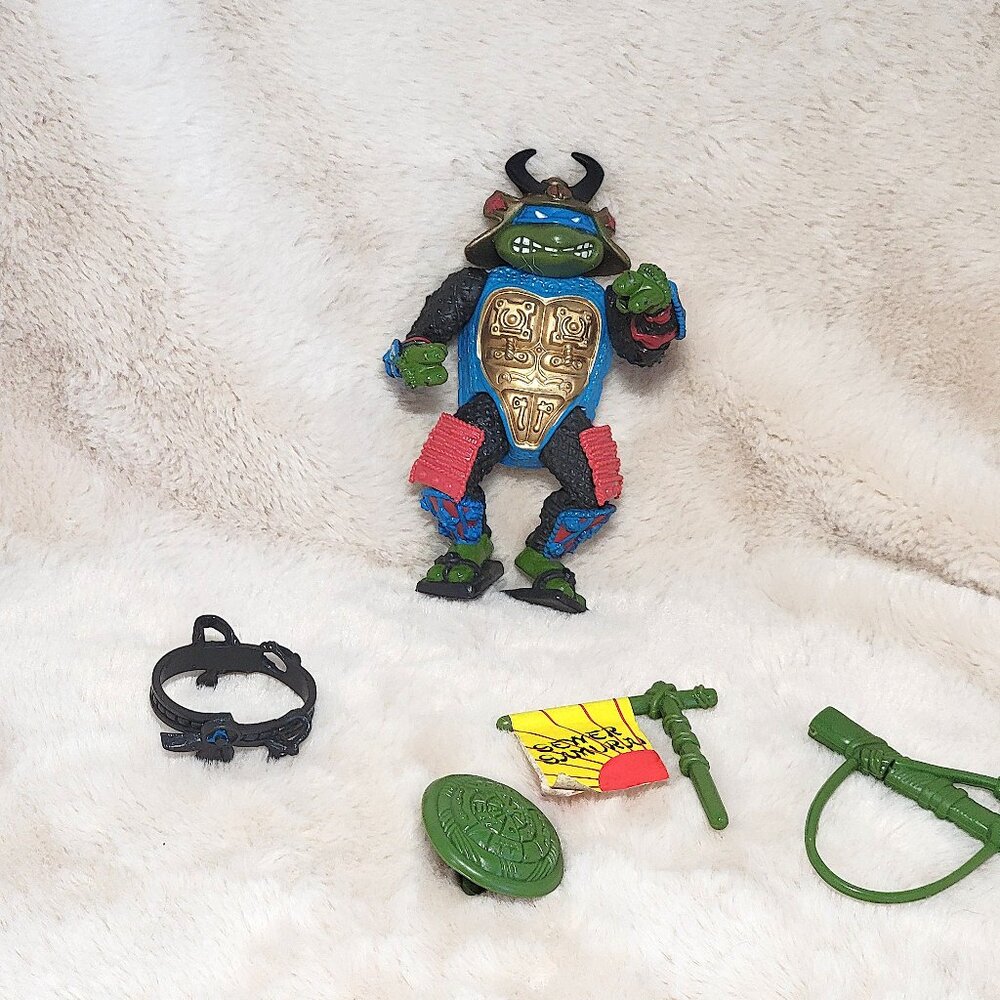 TMNT 1990 Leo The Sewer Samurai Leonardo Figure Teenage Mutant Ninja Turtles